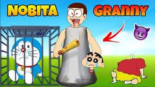 Granny Nobita Kill Doraemon And Shinchan  | Shinchan And Nobita Game | Funny Game |