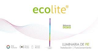 LUMINARIA DE PIE LED RGB  [Instalación y funcionamiento]  ► Ecolite