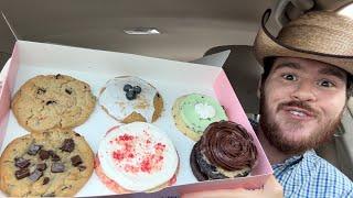 CRUMBL COOKIES REVIEW 168: German Chocolate Cake, Blueberry Crumb, Mint, Strawberry Bar, Monster