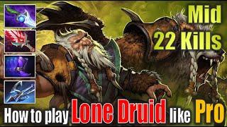 Mid Lane Madness: Lone Druid Mid Goes HAM (22 Kills!)