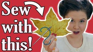 Sewing with REAL leaves | Autumn Fall crafting | Preserved Glycerin Leaves