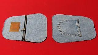 DIY안입는 청바지 절대 버리지 마세요! 깜짝 놀랄 "명품"이 됩니다!/cute denim crossbody bag tutorial" with old jeans