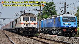 Dangerous 130 KMPH HOWRAH DURONTO + CHAMBAL + BARMER Non Stop Trains at Eastern's Fastest Corridor