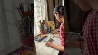 Paint a beautiful landscape with me #youtubeshorts #shortvideo #painting #landscape #artist