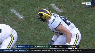 Zach Gentry (Michigan TE #83) Vs. Michigan State 2018