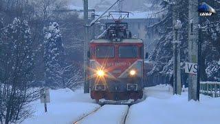 Trenuri CFR MARFĂ în Zăpadă  CFR MARFĂ Freight Trains in Snow in Vatra Dornei - 28 December 2021