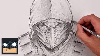 How To Draw Sub Zero | Mortal Kombat Sketch Tutorial