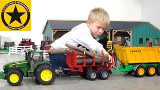 Toy Truck Videos for CHILDREN  Tractors for KIDS best of BRUDER TOY KID