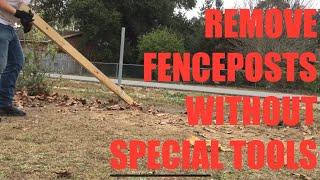 Easiest way to remove chain-link fence posts without special tools