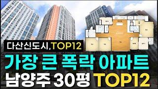 눈깜짝할 새 폭락한 남양주  다산신도시  30평 하락순위 TOP12