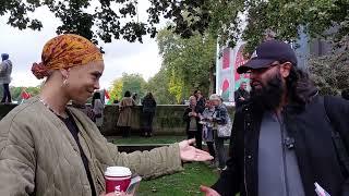 Emotional Shahada in middle of protest