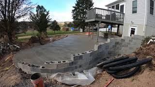 Pouring A Concrete Base For Flagstone