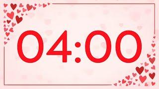 4 minute timer valentine's day (piano tones at end)⏰