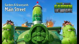 THE HARDEST Gardens & Graveyards *MAIN STREET* - Zombies Attack - Plants vs Zombies Garden Warfare