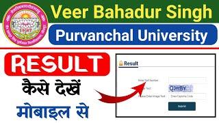 Veer Bahadur Singh Purvanchal University | VBSP result | vbsp result kaise dekhe | vbspu result