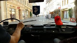 Fahrt zum Marktplatz in Wittenberg in einem Barkas B 1000 Feuerwehrauto