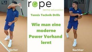 Tennis Vorhand Technik - Wie man eine moderne Power Vorhand lernt