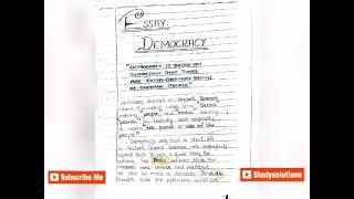 Best Democracy Essay | English Essay | 2nd year | Punjab Board | 20 Pages