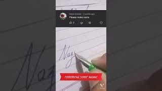 write Nazia in calligraphy/write name with fountain pen super satisfying handwriting by my craft