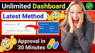 Latest New 100%Working AdSense Active Dashboard | How to get Google AdSense approval in 1 minute