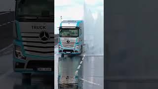 Mercedes Truck Drive Test  #mercedes #truck #drivetest #crashtesting #truckdriving #shorts