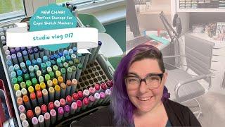 Studio Vlog 017 | New Chair + Copic Marker Storage!