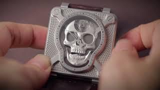 The BR 01 Laughing Skull Watch in Action