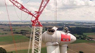 Luftaufnahme Windrad Aufbau Enercon E-115