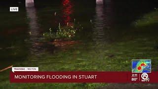 Flooding in Jensen Beach as Hurricane Milton closes in on Florida