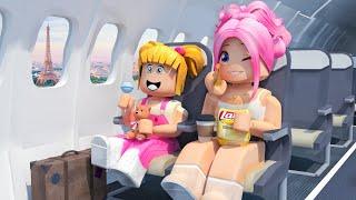 Roblox Family Airplane Travel Routine & Vacation Roleplay - Titi & Goldie