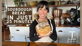 How to Make Sourdough Bread in JUST 25 Minutes (Holiday Prep!)