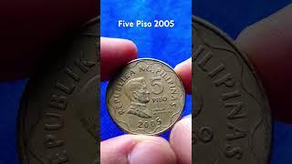 Five Piso 2005#five piso 2005#bsp coins#bsp 5 piso#lima#five#5#coin ph#ph coin#barya#pera