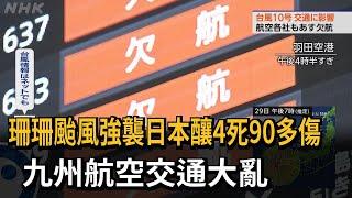 珊珊颱風強襲日本釀4死90多傷　九州航空交通大亂－民視新聞