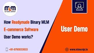 Readymade Binary MLM E-commerce Software User Demo explanation in Tamil. How User page works?