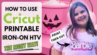 Cricut Printable Iron-On Heat Transfer Vinyl Tutorial | DIY Barbie T-Shirt