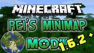 How To Install + Review of REI'S MINIMAP Mod for Minecraft 1.6.4+ [HD]