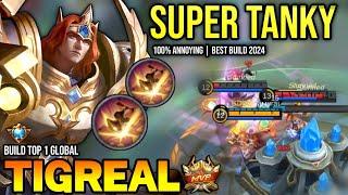 TIGREAL BEST BUILD 2024 | BUILD TOP GLOBAL TIGREAL GAMEPLAY | MOBILE LEGENDS