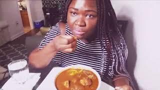 Eating Fufu with Palm Soup // Obaapa Kitchen