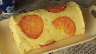 Orange Swiss Roll Cake  Recipe By Chef Hafsa