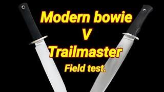 FALLKNIVEN Modern Bowie Versus COLD STEEL Trailmaster sanmai