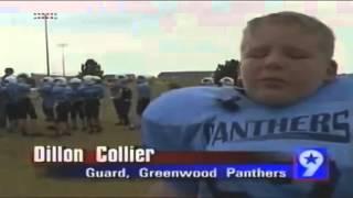 Blind kid playing football