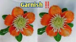 Tutorial Garnish‼️ Garnish Wortel Untuk Hiasan Tumpeng// Cucumber garnish