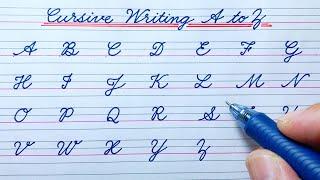 How to write English capital letters | Cursive writing A to Z | Cursive handwriting practice | ABCD