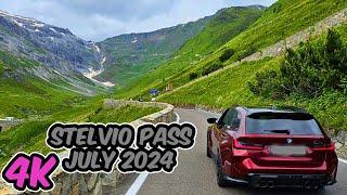 4K full video Stelvio Pass July 2024. Best driving Road. Car and Bike mekka. Best Quality video