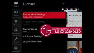 LG CX OLED 2020 TV | Full Menu & Settings Walkthrough