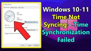 How to FIX Time Not Syncing – Time Synchronization Failed windows 11 or 10