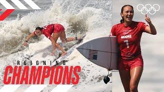 The first surfing women's medal  Carissa Moore  | Reigning Champions