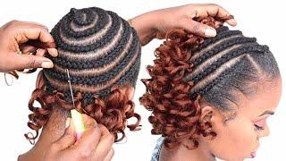 elegant short curly crochet hairstyle / crochet braid hairstyle tutorial for beginners