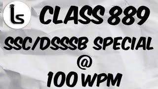Online Shorthand Classes | SSC/DSSSB Special Dictation | 100 wpm | Likho Steno Academy | Class 889 |