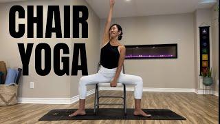 10 Mins Chair Yoga for Flexibility || Neck, Shoulders, Spine, Hips, Hamstrings